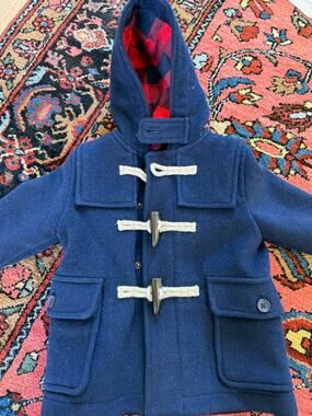 Baby Gap 12- 18 mos Navy Blue Toggle Button coat Wool Paddington